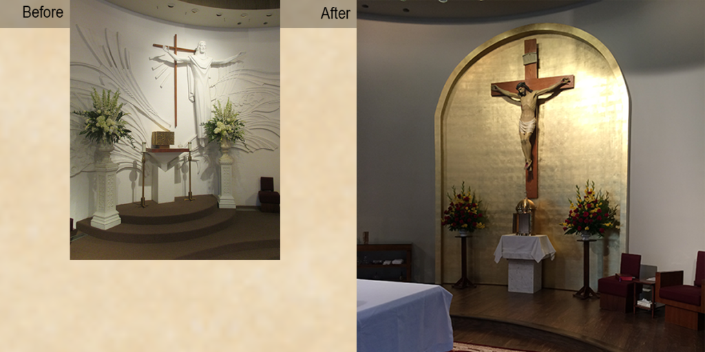 St. Clement of Rome Altar Renovations - Before and After (2)