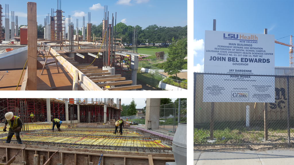 LSU Dental School Annex Building Construction Progress, VergesRome Architects